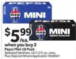 Stop&Shop Pepsi Mini offer