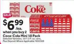 Stop&Shop Coca-Cola Mini 10 Pack offer