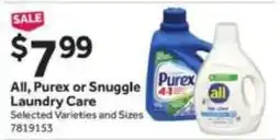 Stop&Shop All, Purex or Snuggle Laundry Care offer