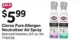 Stop&Shop Clorox pure allergen neutralizer air spray offer