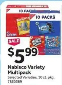 Stop&Shop Nabisco Variety Multipack offer