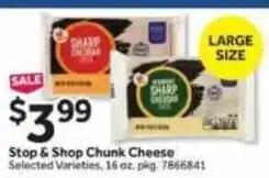 Stop&Shop Stop & Shop Chunk Cheese offer
