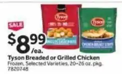Stop&Shop Tyson Breaded or Grilled Chicken offer