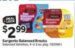 Stop&Shop Sargento Balanced Breaks offer