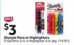 Stop&Shop Sharpie Pens or Highlighters offer