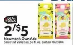 Stop&Shop Newman's Own Ade offer