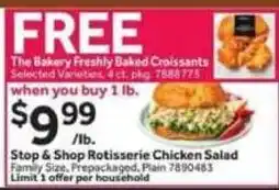 Stop&Shop Stop & Shop Rotisserie Chicken Salad offer