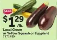 Stop&Shop Local Green or Yellow Squash or Eggplant offer