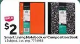 Stop&Shop Smart Living Notebook or Composition Book offer