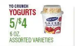 Circus Fruits YO CRUNCH YOGURTS offer