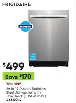 Lowe's 24-in 49-Decibel Stainless Steel Dishwasher with Third Rack offer