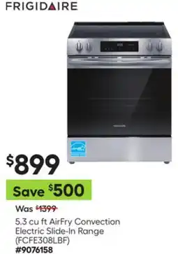 Lowe's 5.3 cu ft. AirFry Convection Electric Slide-In Range offer