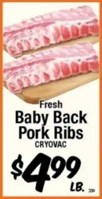 Western Beef Fresh Baby Back Pork Ribs offer