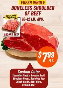 Western Beef FRESH WHOLE BONELESS SHOULDERS OF BEEF offer