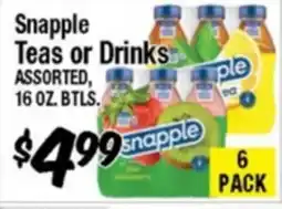 Western Beef Snapple Teas or Drinks offer