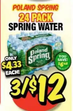 Western Beef POLAND SPRING 24 PACK SPRING WATER offer