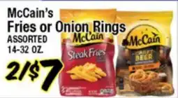 Western Beef McCain's Fries or Onion Rings offer
