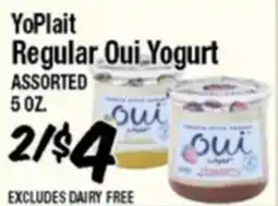 Western Beef YoPlait Regular Oui Yogurt offer