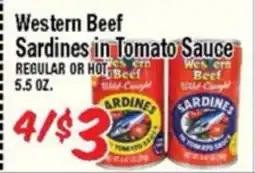 Western Beef Western Beef Sardines in Tomato Sauce offer