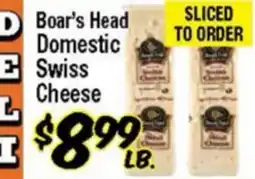 Western Beef Boar's Head Domestic Swiss Cheese offer