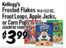 Western Beef Kellogg's Frosted Flakes Froot Loops, Apple Jacks, or Corn Pops offer