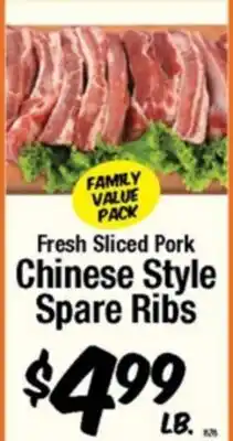 Western Beef Fresh Sliced Pork Chinese Style Spare Ribs offer