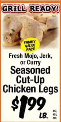 Western Beef Fresh Mojo, Jerk, or Curry Seasoned Cut-Up Chicken Legs offer