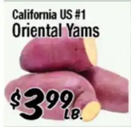 Western Beef California US #1 Oriental Yams offer