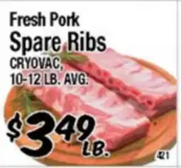 Western Beef Fresh Pork Spare Ribs offer