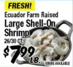 Western Beef Ecuador Farm Raised Large Shell-On Shrimp offer