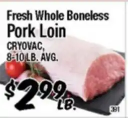 Western Beef Fresh Whole Boneless Pork Loin offer