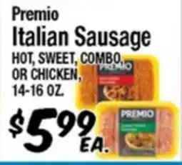 Western Beef Premio Italian Sausage HOT, SWEET, COMBO, OR CHICKEN, 14-16 OZ offer