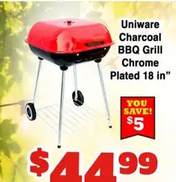 Western Beef Uniware Charcoal BBQ Grill Chrome Plated 18 in offer