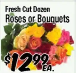 Western Beef Fresh Cut Dozen Roses or Bouquets offer