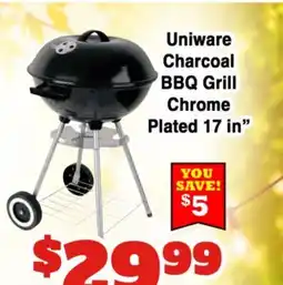 Western Beef Uniware Charcoal BBQ Grill Chrome offer