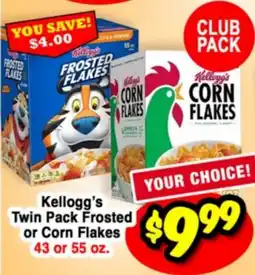 Western Beef Kellogg's Twin Pack Frosted or Corn Flakes offer