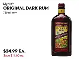 Bristol Farms Myers's ORIGINAL DARK RUM offer