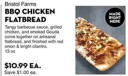 Bristol Farms BBQ CHICKEN FLATBREAD offer