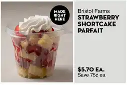 Bristol Farms Bristol Farms STRAWBERRY SHORTCAKE PARFAIT offer