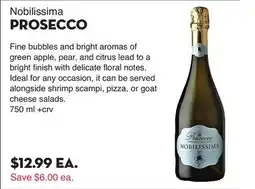 Bristol Farms Nobilissima PROSECCO offer