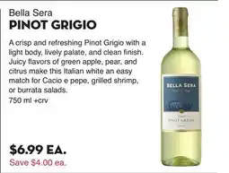 Bristol Farms Bella Sera PINOT GRIGIO offer