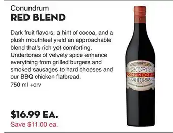 Bristol Farms Conundrum RED BLEND offer