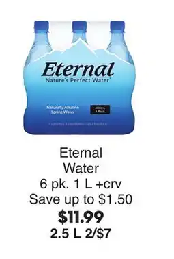 Bristol Farms Eternal Water offer