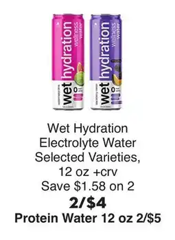 Bristol Farms Wet Hydration Electrolyte Water offer