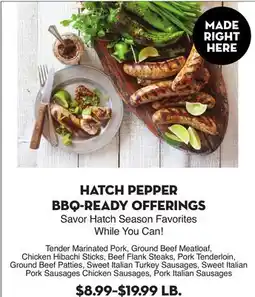 Bristol Farms HATCH PEPPER BBQ-READY OFFERINGS offer