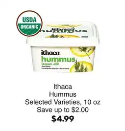 Bristol Farms Ithaca Hummus offer