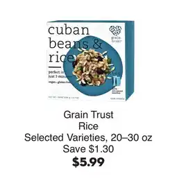 Bristol Farms Grain Trust Rice offer