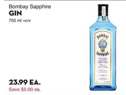 Bristol Farms Bombay Sapphire GIN offer