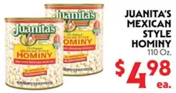 La Chiquita Food Market JUANITA'S MEXICAN STYLE HOMINY offer