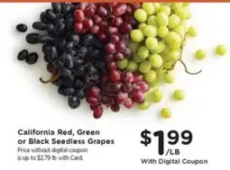JayC California red, green or black seedless grapes offer